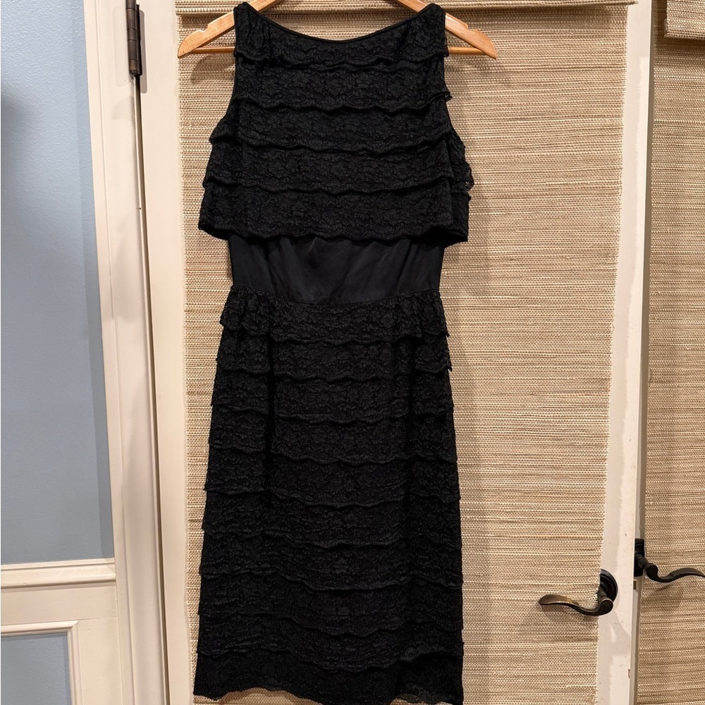 Rare Vintage Jackie O Black Lace Dress - Picture 4 of 9